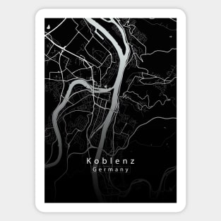 Koblenz Germany City map dark Sticker